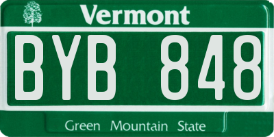 VT license plate BYB848