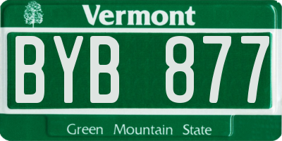 VT license plate BYB877