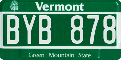 VT license plate BYB878
