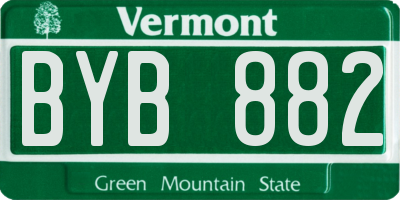 VT license plate BYB882