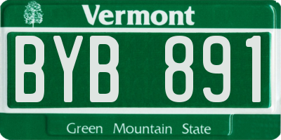 VT license plate BYB891