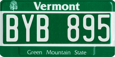 VT license plate BYB895