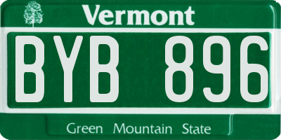 VT license plate BYB896