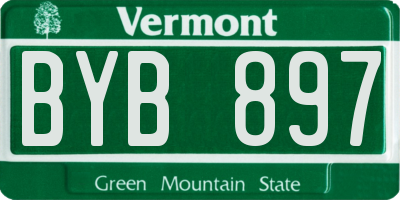 VT license plate BYB897