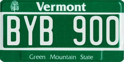 VT license plate BYB900