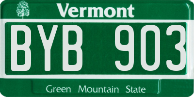 VT license plate BYB903