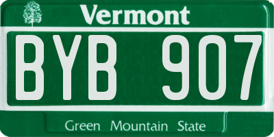 VT license plate BYB907