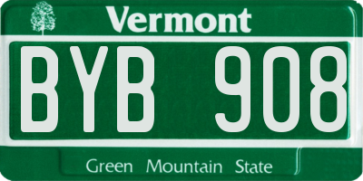 VT license plate BYB908