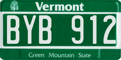 VT license plate BYB912