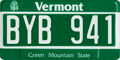 VT license plate BYB941