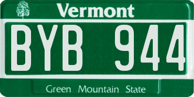 VT license plate BYB944