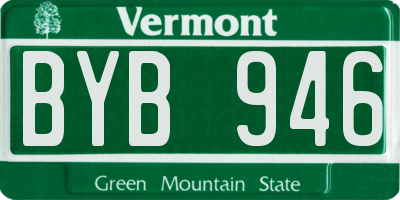 VT license plate BYB946