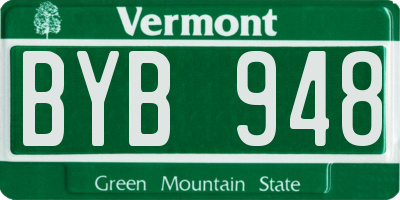 VT license plate BYB948