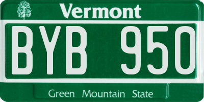 VT license plate BYB950