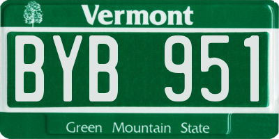 VT license plate BYB951