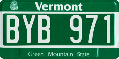 VT license plate BYB971