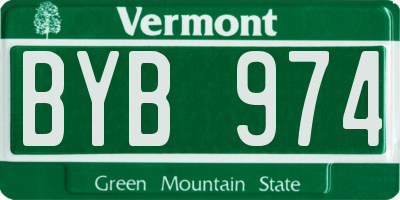 VT license plate BYB974