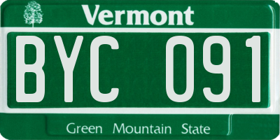 VT license plate BYC091