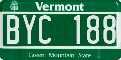 VT license plate BYC188