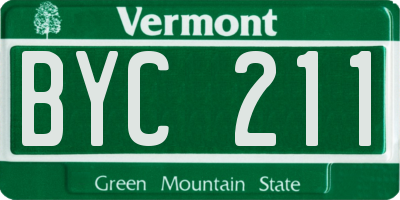 VT license plate BYC211