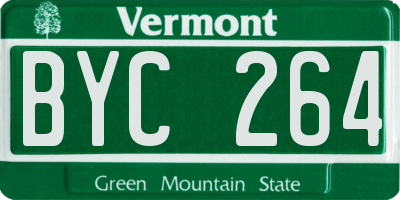 VT license plate BYC264