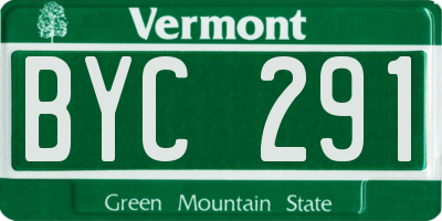 VT license plate BYC291