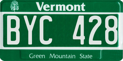 VT license plate BYC428