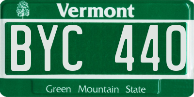 VT license plate BYC440