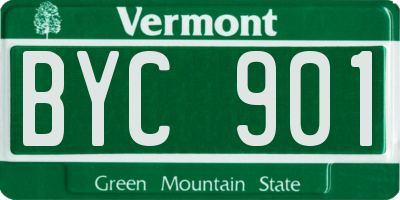 VT license plate BYC901