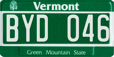 VT license plate BYD046