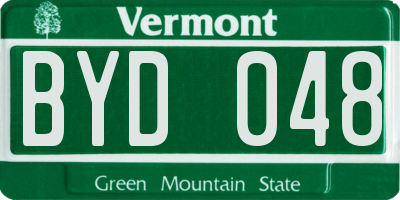 VT license plate BYD048