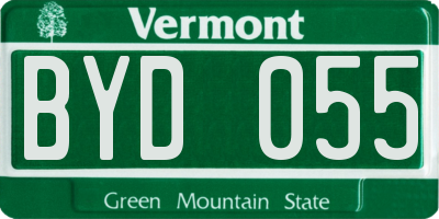 VT license plate BYD055