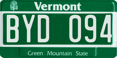 VT license plate BYD094