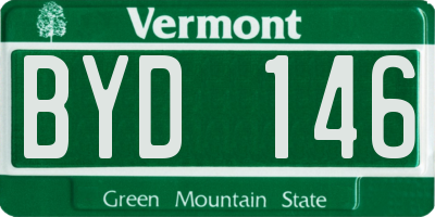VT license plate BYD146