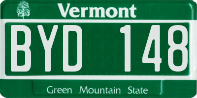 VT license plate BYD148