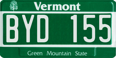 VT license plate BYD155