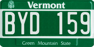 VT license plate BYD159
