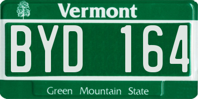 VT license plate BYD164