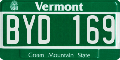VT license plate BYD169
