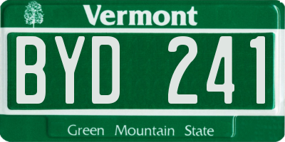 VT license plate BYD241