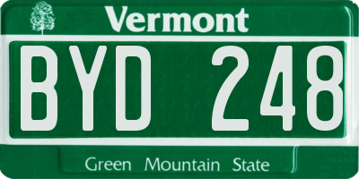VT license plate BYD248