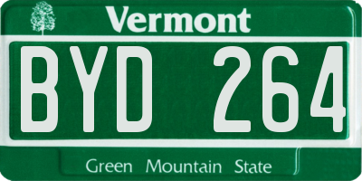 VT license plate BYD264