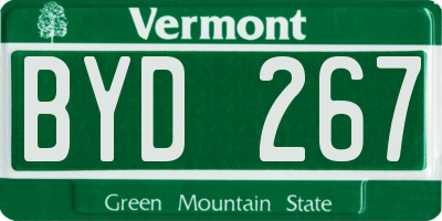 VT license plate BYD267