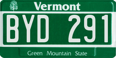 VT license plate BYD291