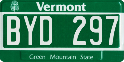 VT license plate BYD297