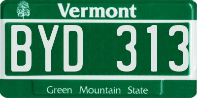 VT license plate BYD313