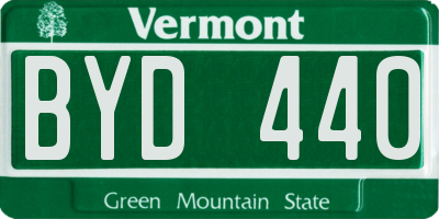 VT license plate BYD440