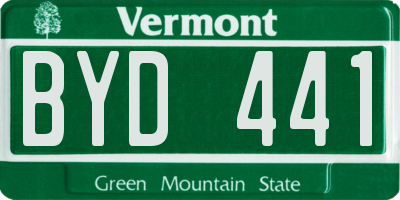 VT license plate BYD441