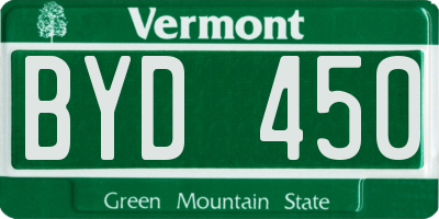 VT license plate BYD450