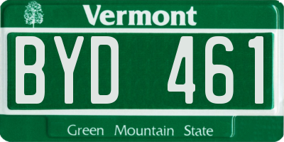 VT license plate BYD461